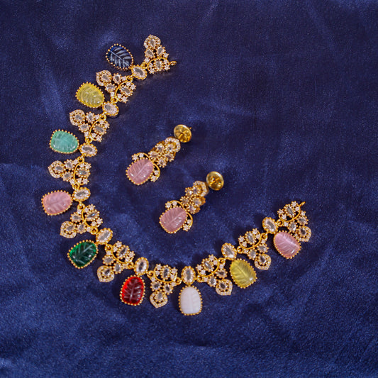 Navrang Carved Stone Choker Set