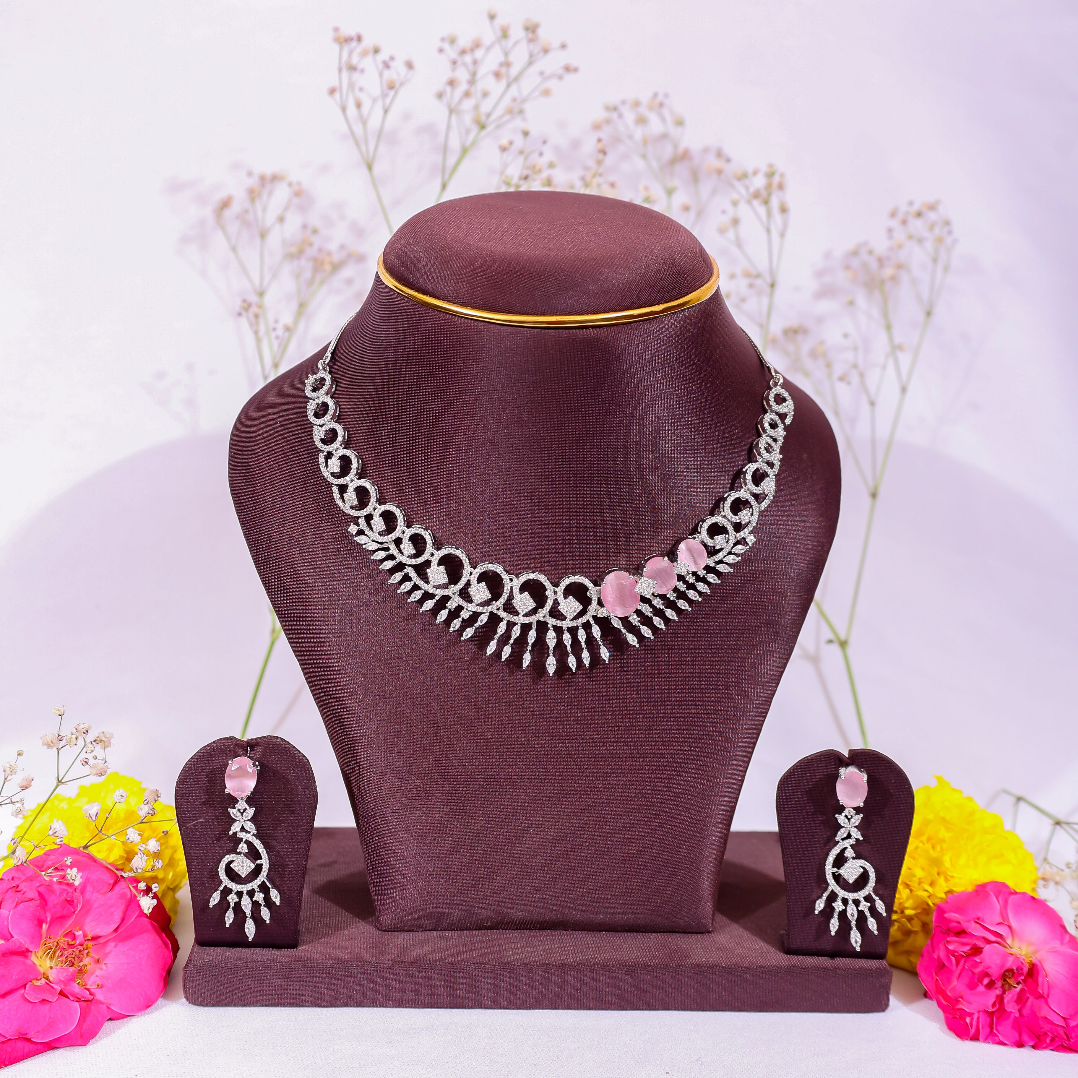 Dusty Pink Ornate Cascade Set