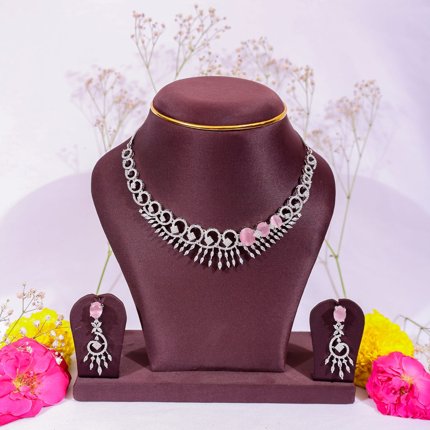 Dusty Pink Ornate Cascade Set