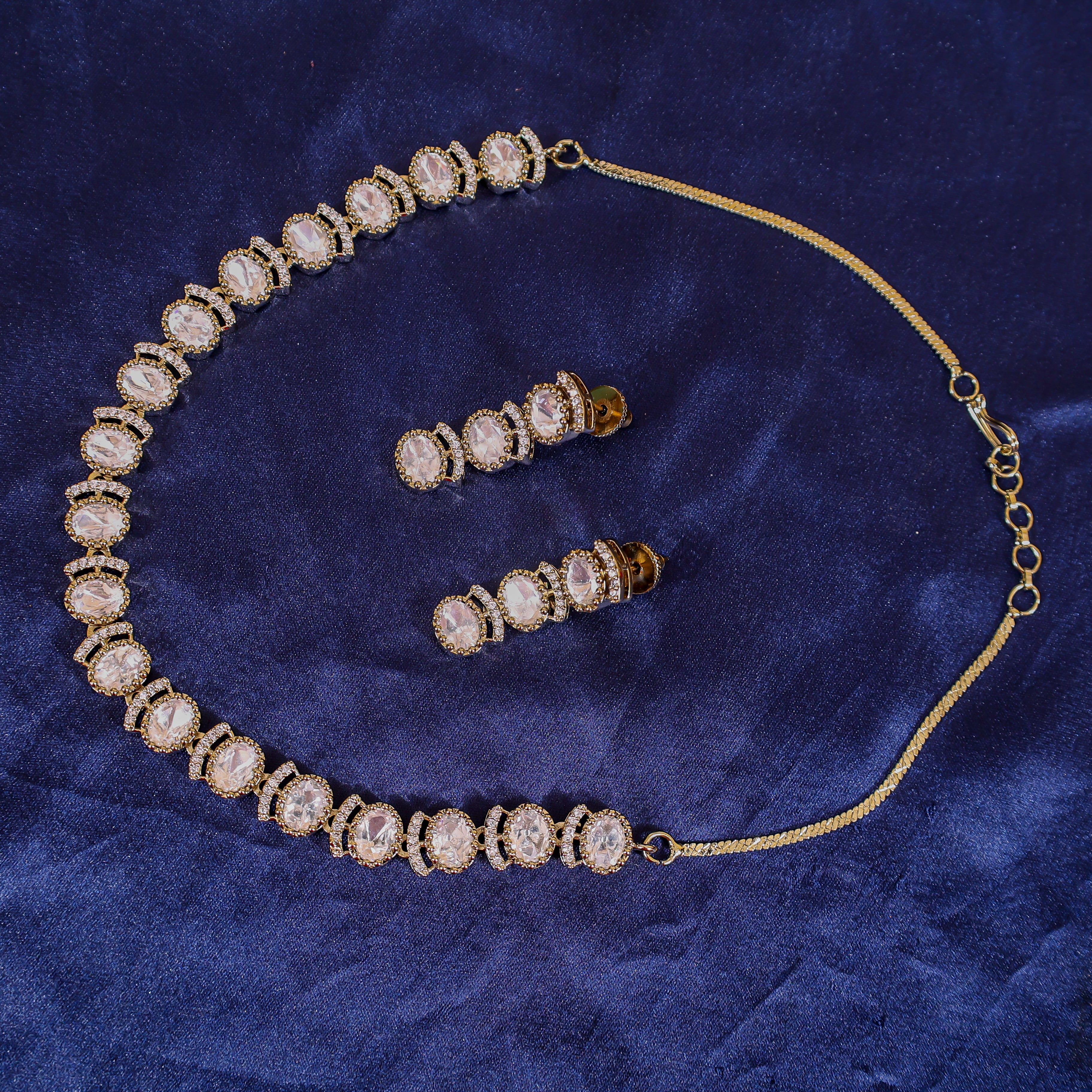The Aarya Oval Polki Choker Set