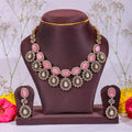 Antique Pink Kundan Collar Set