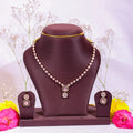 Pastel Pink Floral Drop Necklace Set