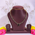 Violet Sparkle Halo Necklace Set