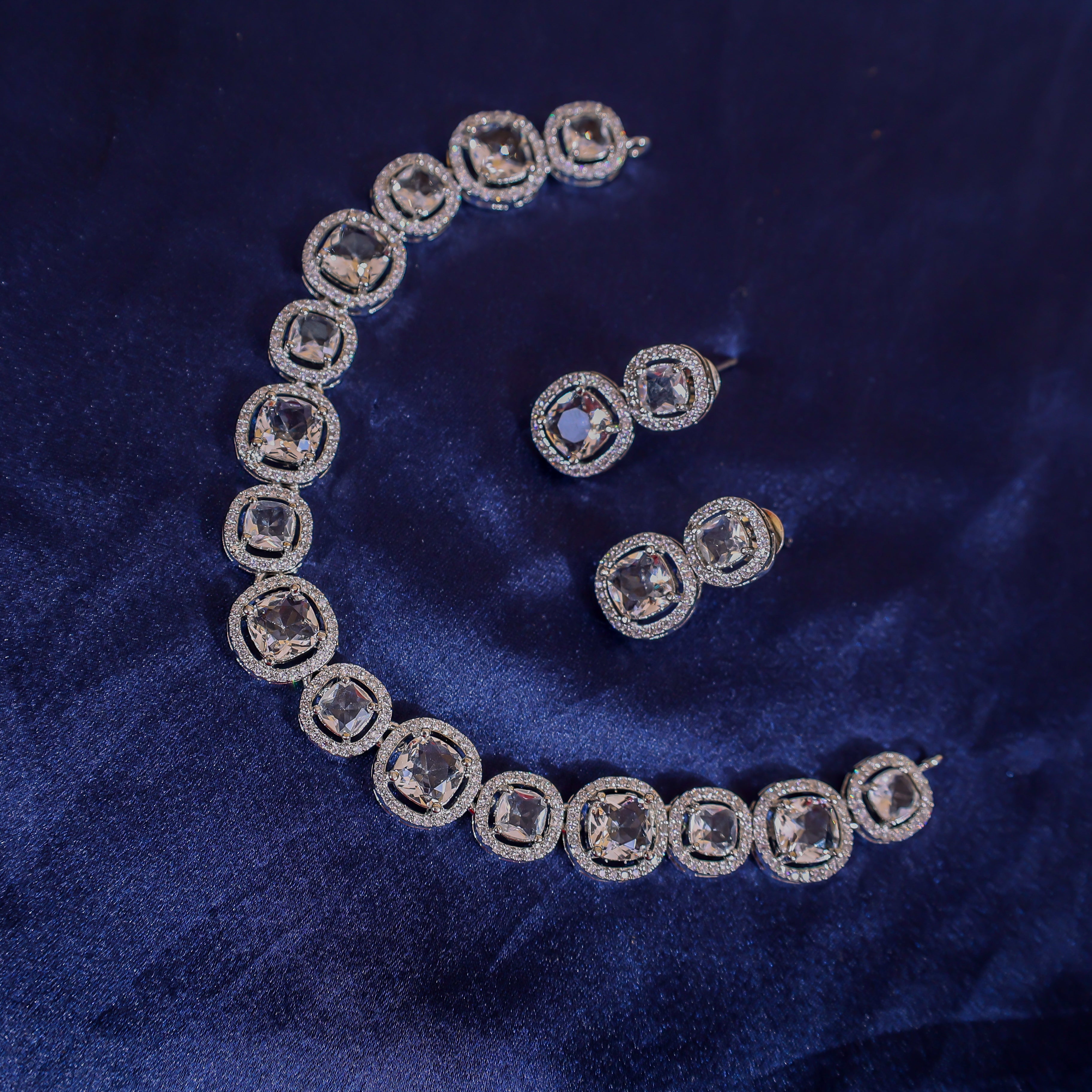 Radiant Cushion-Cut Diamond Ensemble