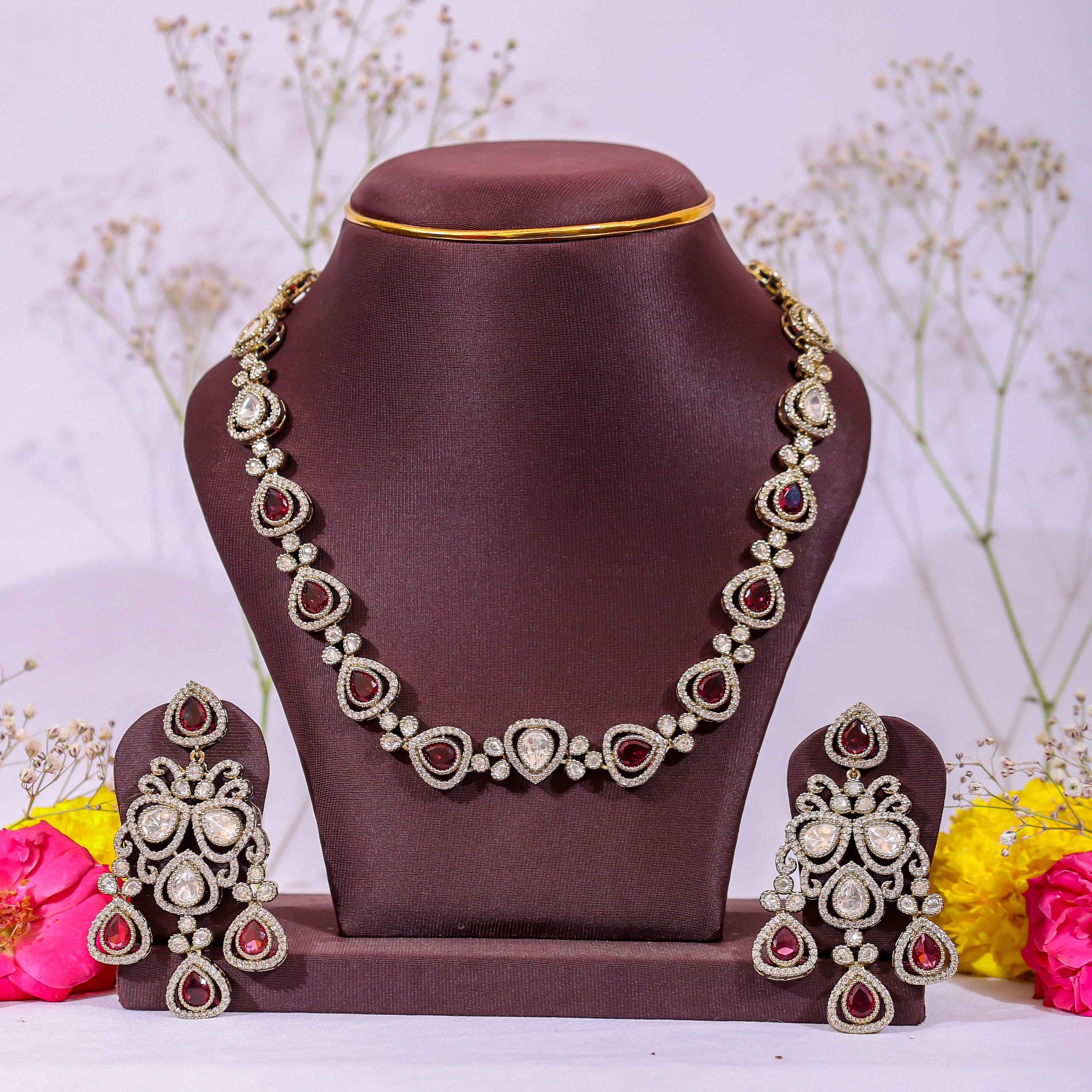 Ruby Royale Heritage Necklace & Earrings