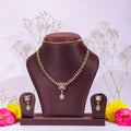 The Blush Pink Square-Drop Stone & AD Set