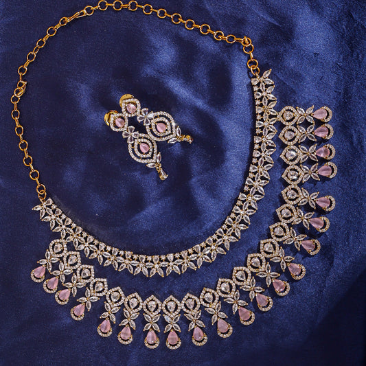 The Rose Blush Dual-Layer AD Necklace Set