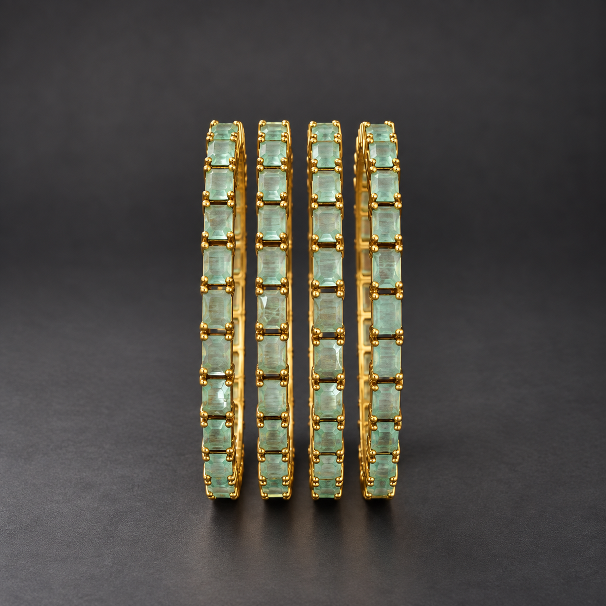 Mint Aura Tennis Bangles