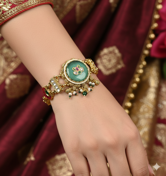 The Emerald Meenakari Bloom