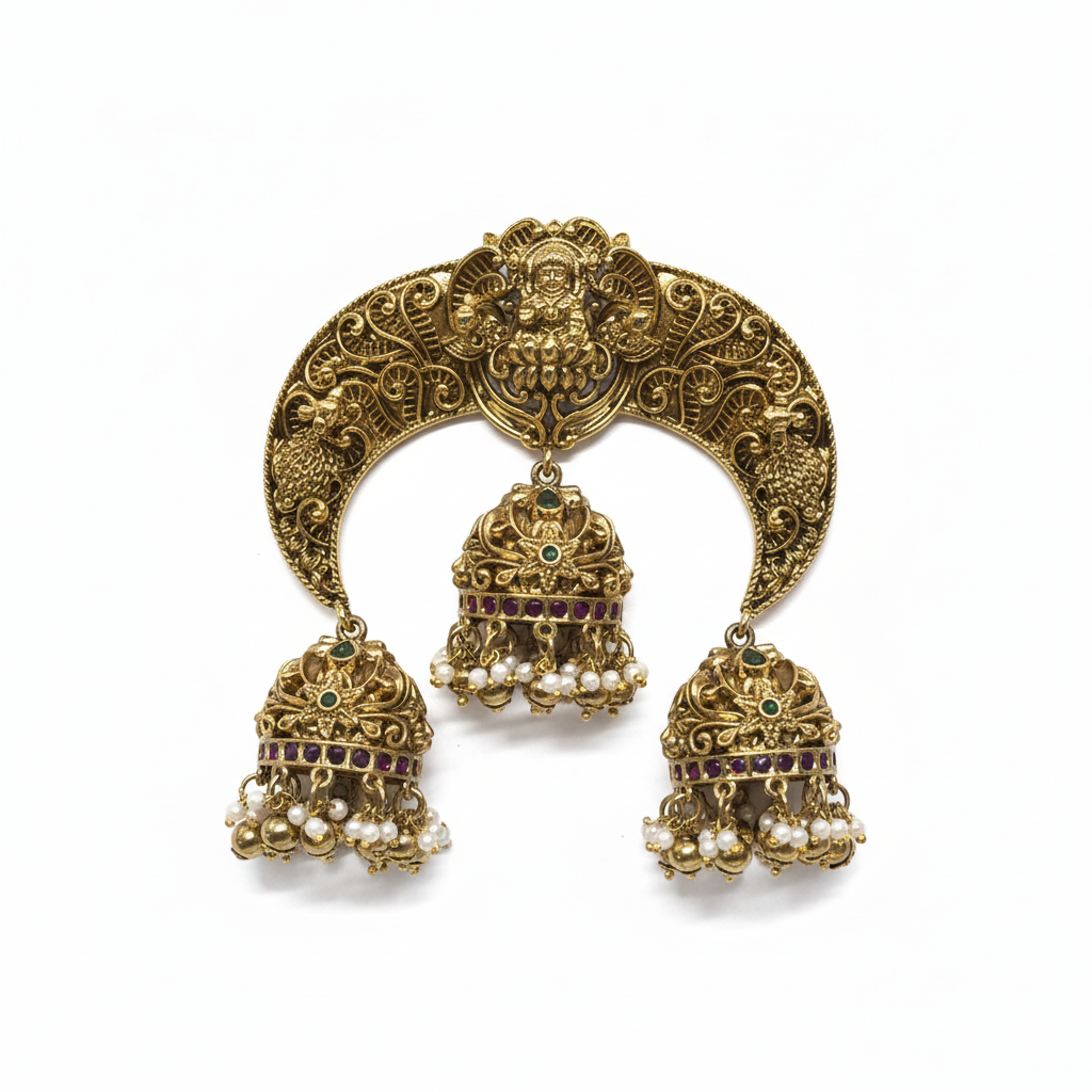 Lakshmi Antique Gold Jada Billa