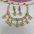 Vedic Green Antique Necklace Duo