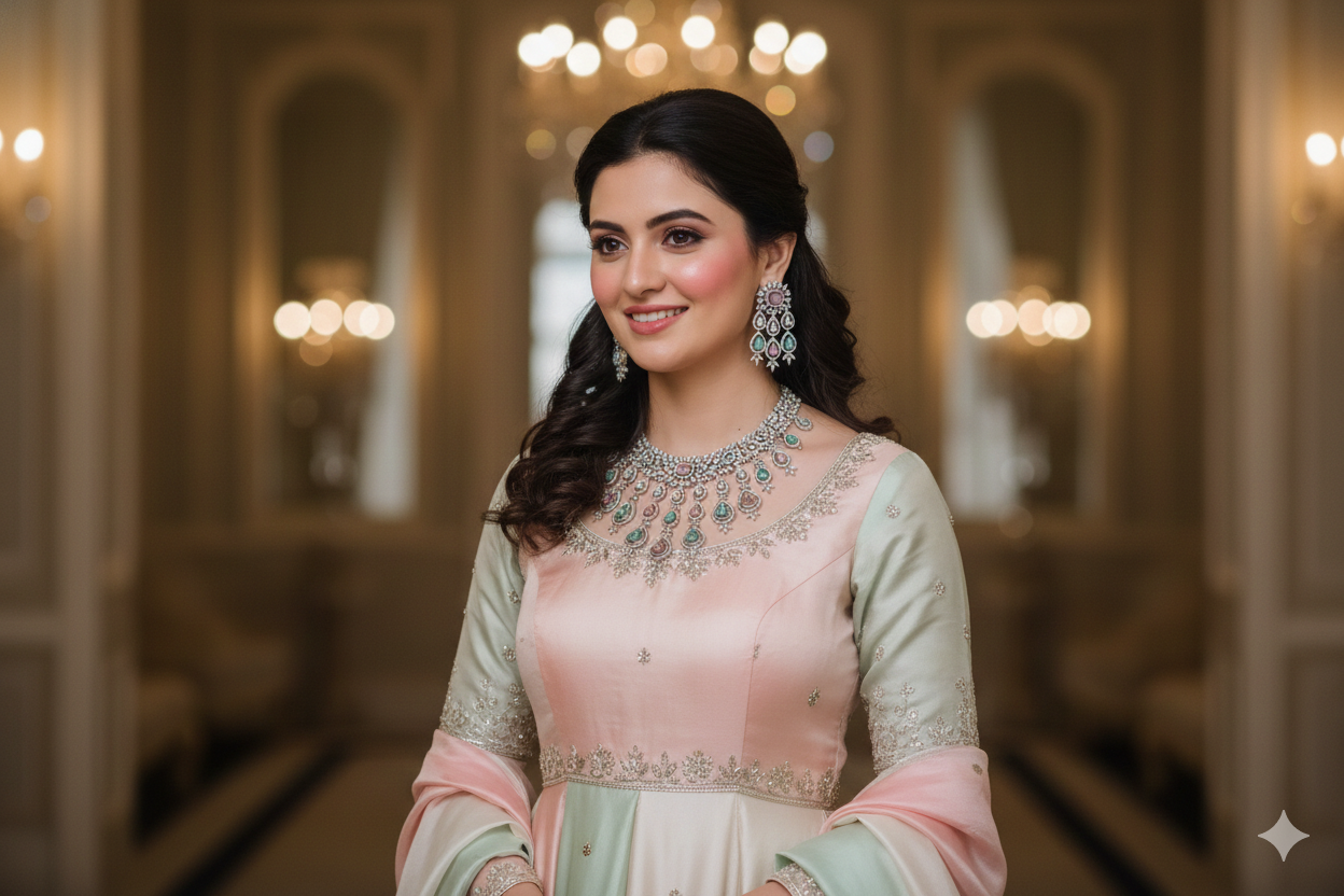 Mint & Blush Chandelier Necklace