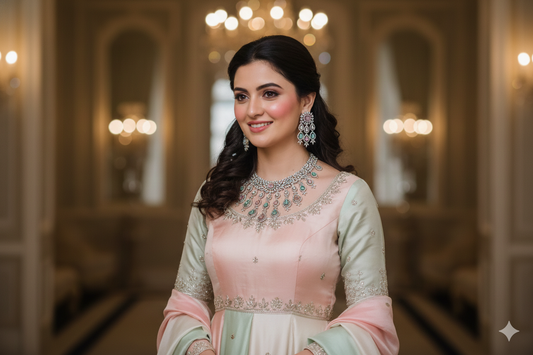 Mint & Blush Chandelier Necklace