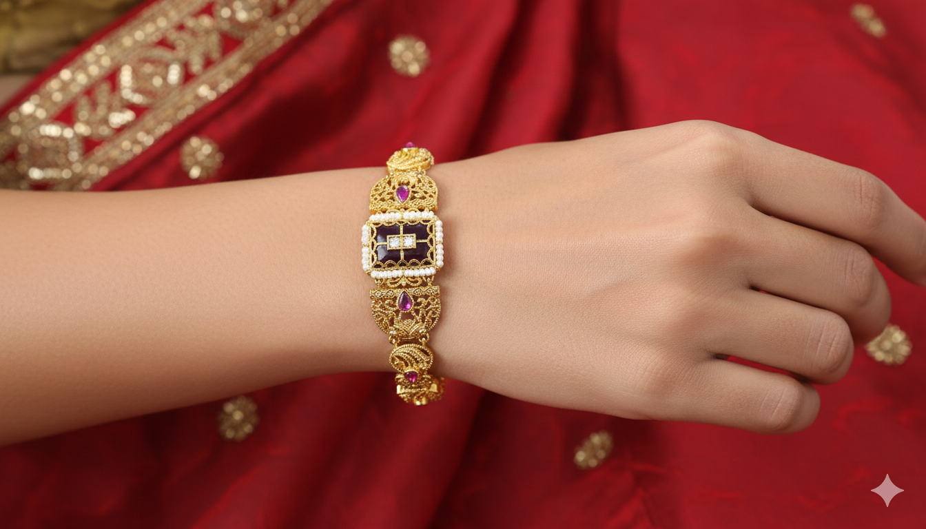 The Royal Peacock Vanki Bracelet