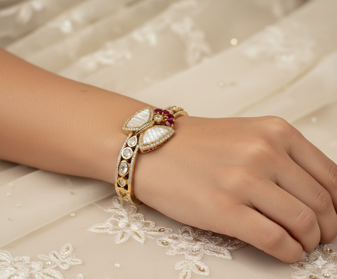 Enamelled Papillon Kada