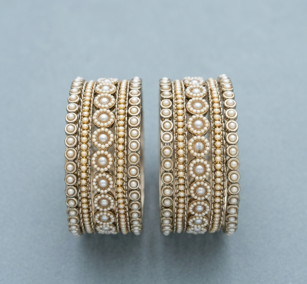 Classic Pearl Stack Bangles