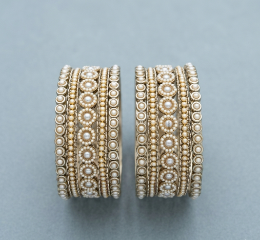 Classic Pearl Stack Bangles