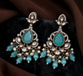 Antique Mint Stone Chandbalis