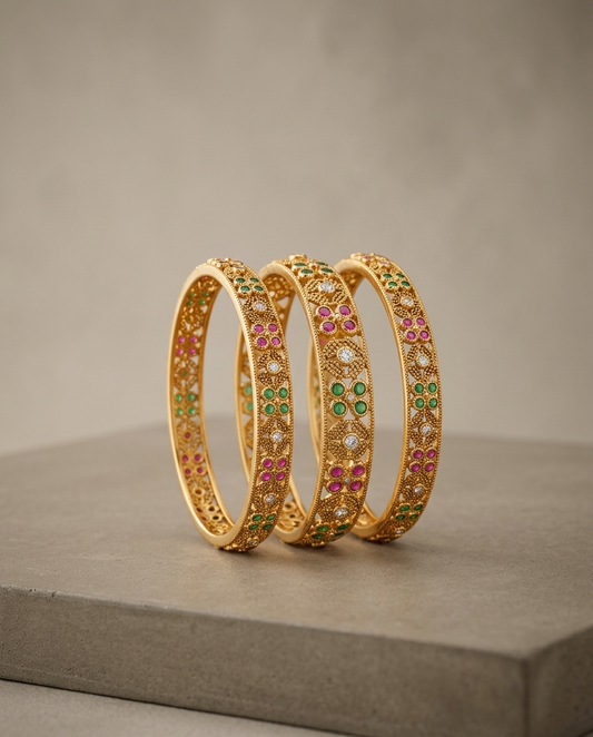 The Navya Jali Bangle Trio