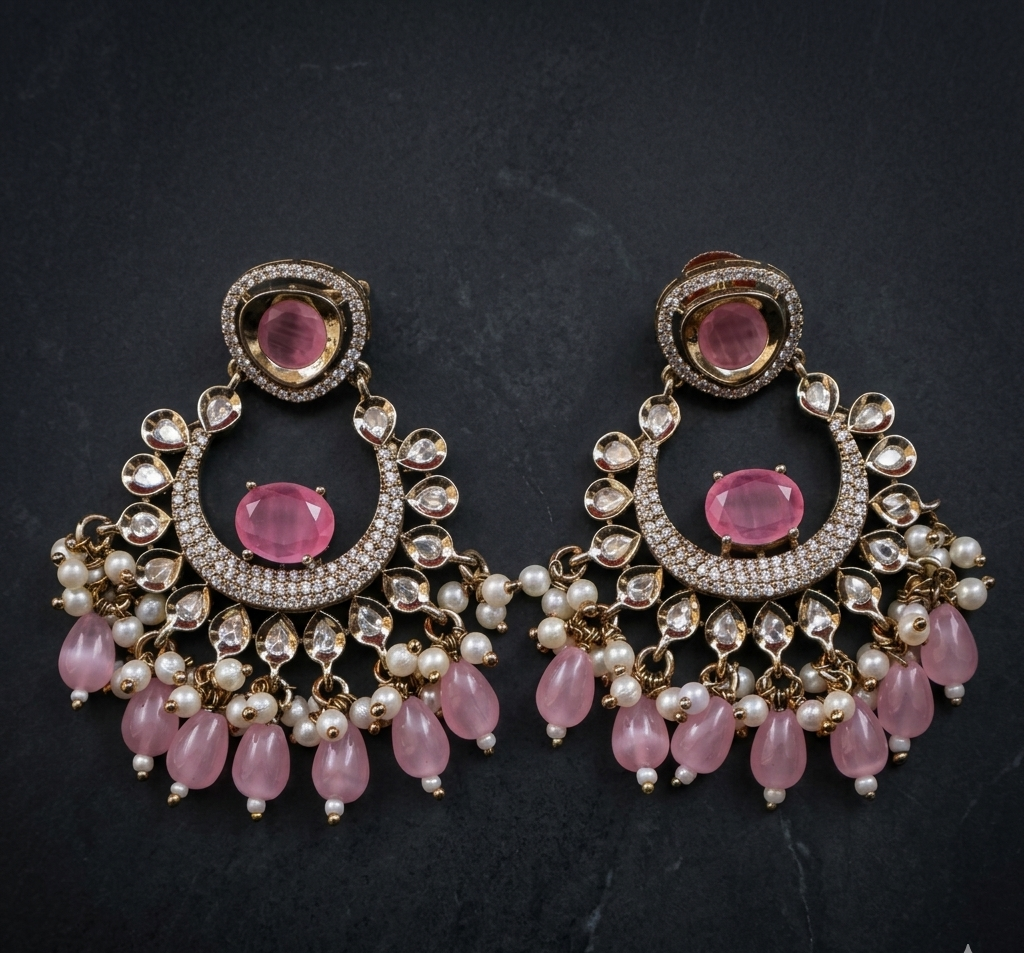 The Rose Quartz Chandbalis