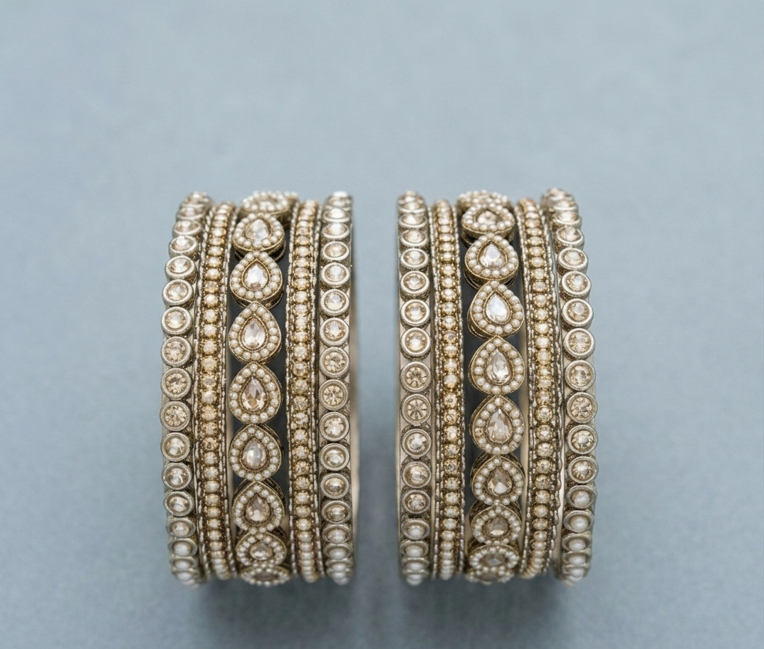 Heritage Teardrop Stack Bangles
