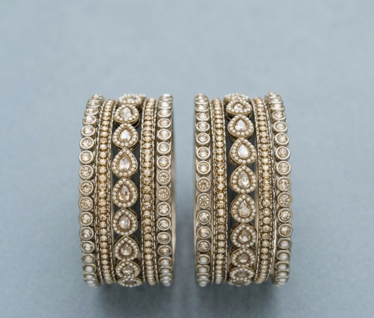 Heritage Teardrop Stack Bangles