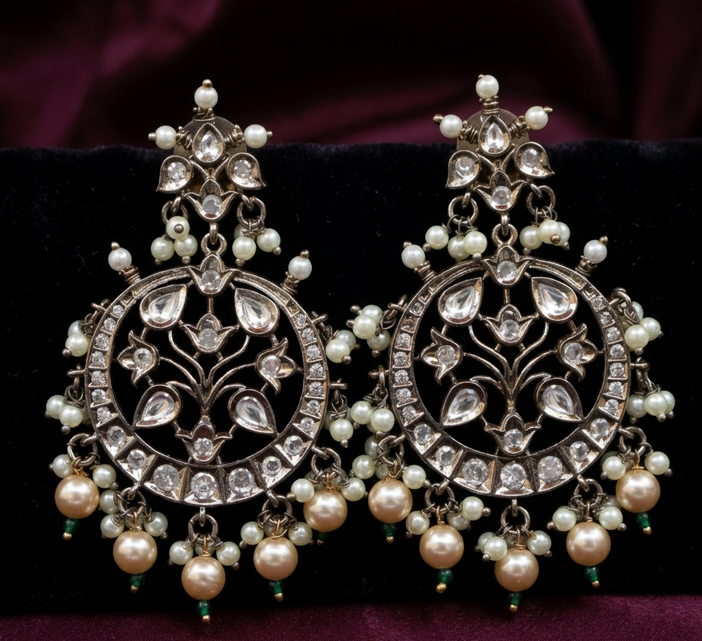 The Vrinda Kundan Hoops