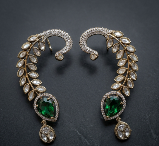 The Emerald Ivy Ear Cuffs