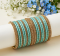 Sea Blue and Gold Bangles Set