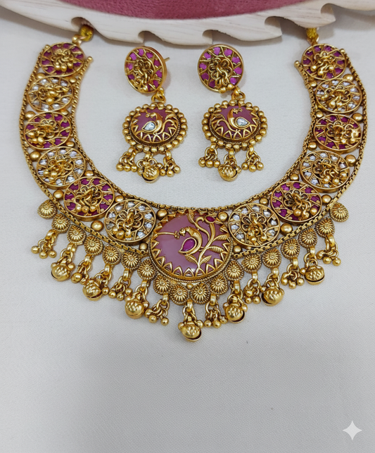 Royal Peacock Nakshi Choker