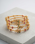 The Mayura Sleek Peacock Bangle Set