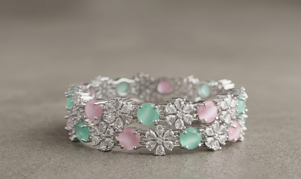 The Ananya Pastel Garden Kada Set