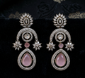 Gulabi Kundan Chandeliers