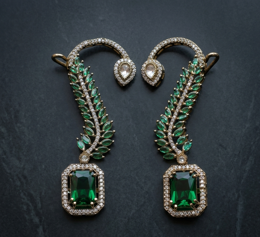 Emerald Leaf Statement Drops
