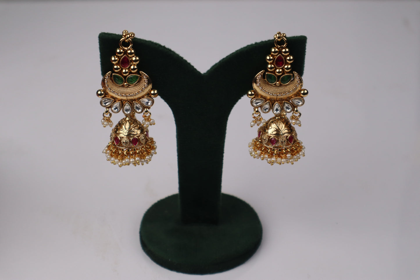 The 'Chandbali Ruby' Kundan Bridal Set