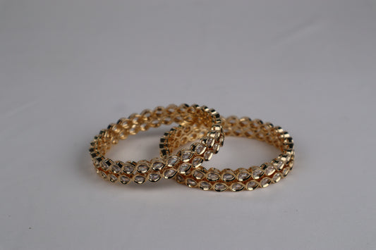 Ethereal Dewdrop Polki Bangles