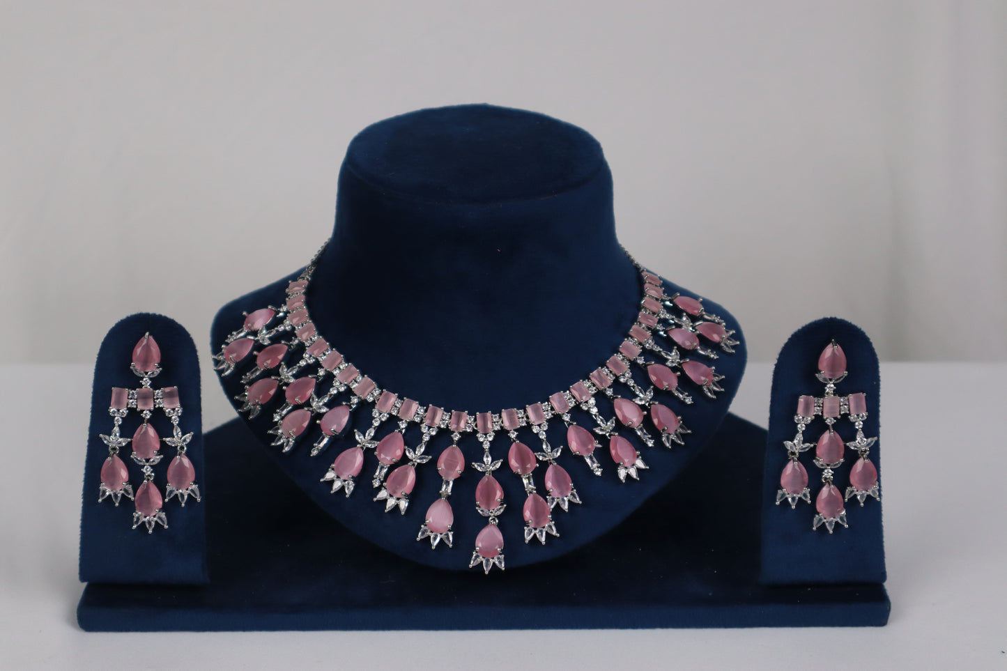 The Aurora Pink Choker & Earring Suite