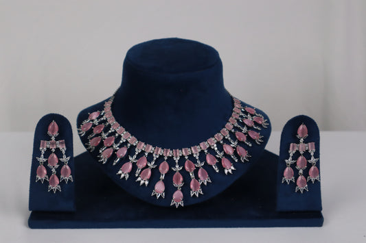 The Aurora Pink Choker & Earring Suite