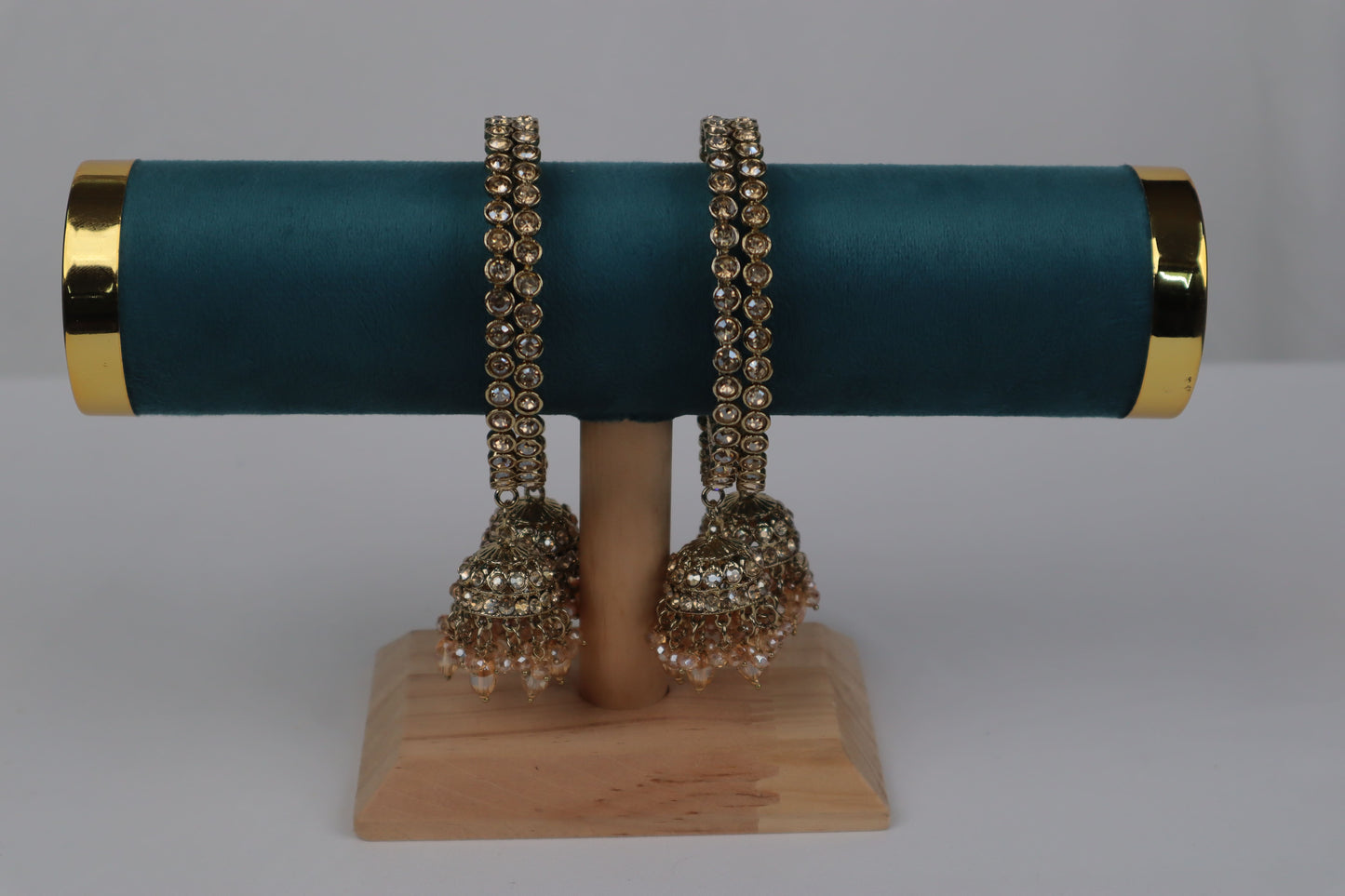 Dangling Jhumka Charm Bangle Set