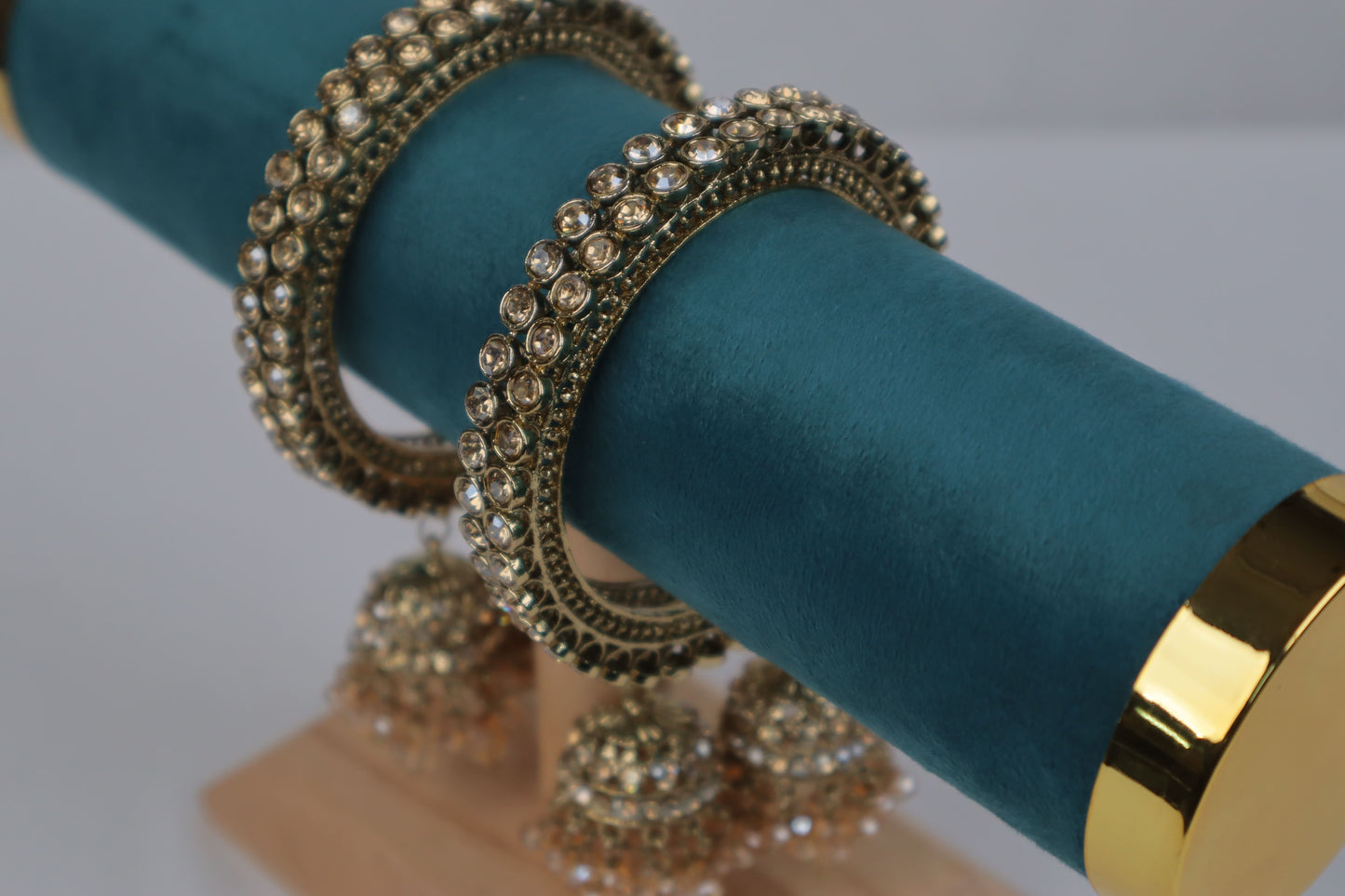 Dangling Jhumka Charm Bangle Set