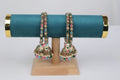 Antique Gold Multi-Hued Latkan Bangles