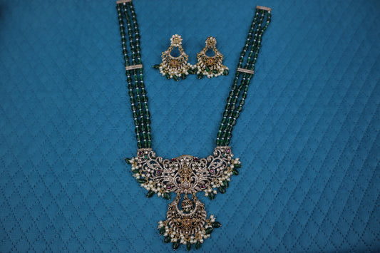 Emerald Lakshmi Haar Set