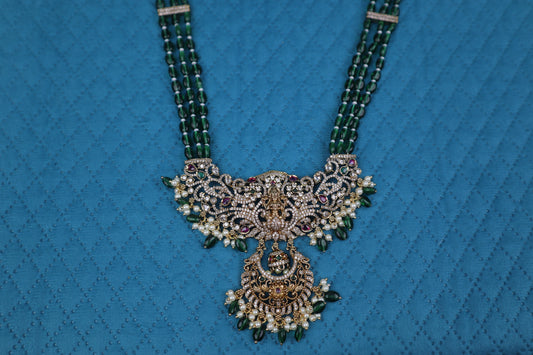 Emerald Lakshmi Haar Set