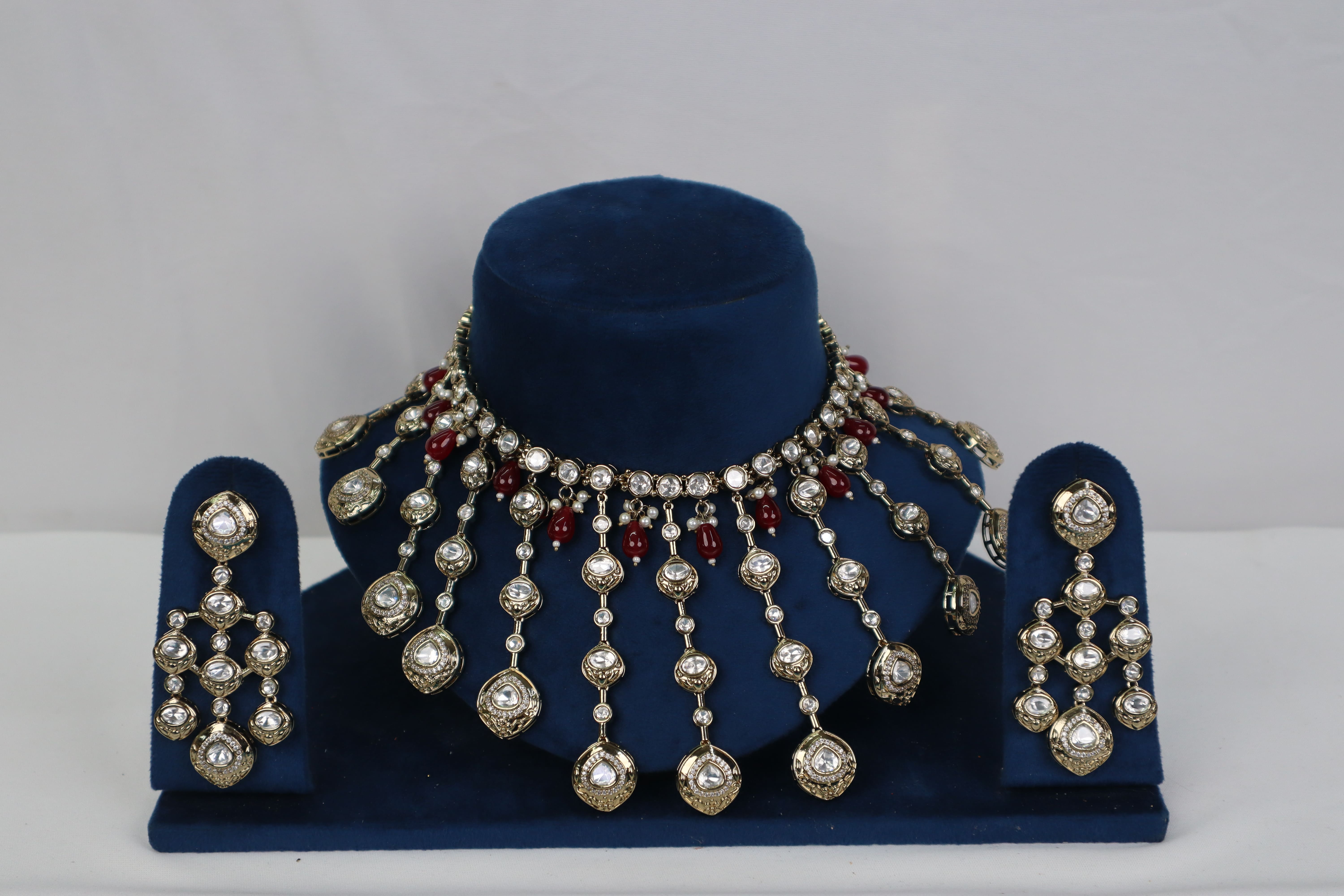 The Sultana Polki Chandelier Set
