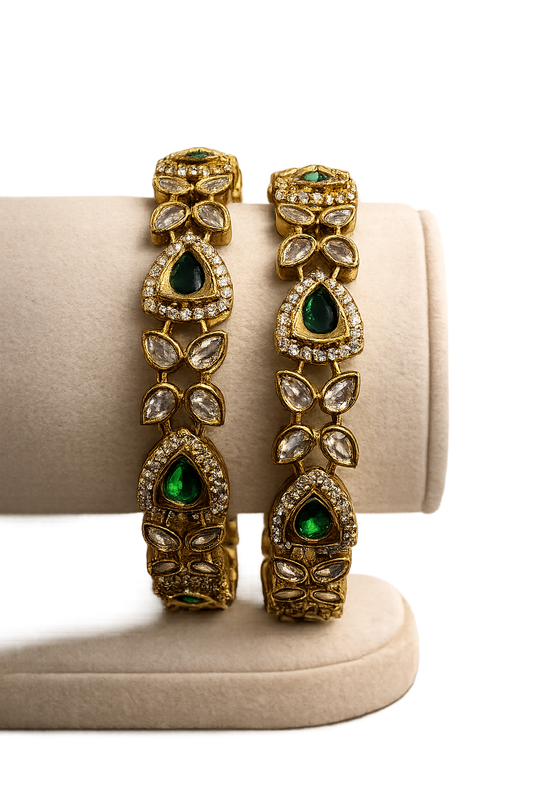 Victorian Emerald Stone Kada
