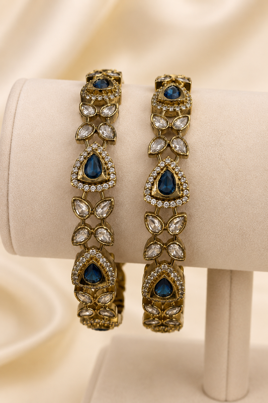 Victorian Sapphire Bloom Kada