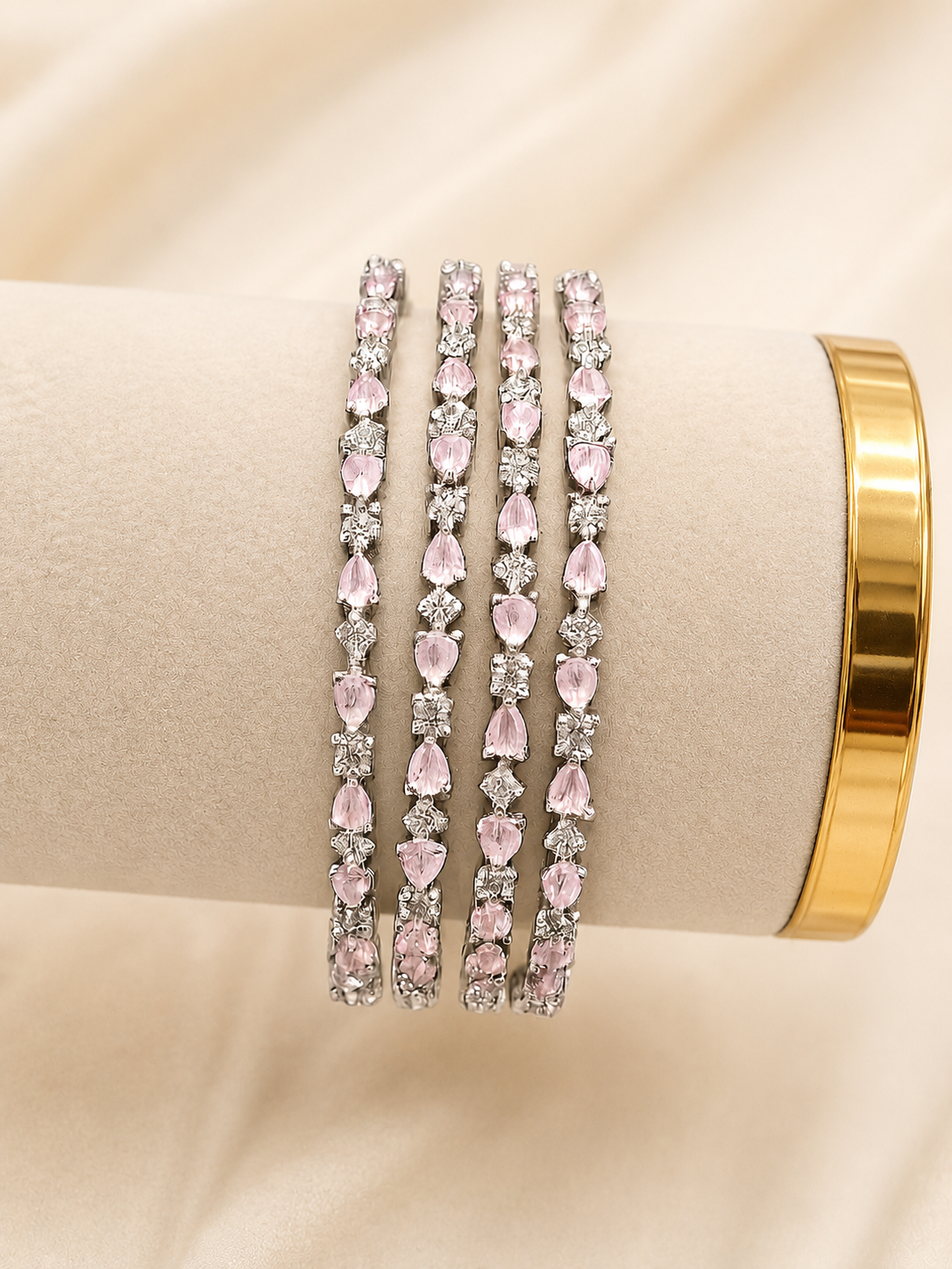 Pink Frost Bangles