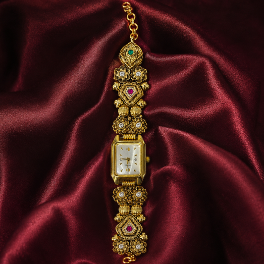 Antique Floral Quartz Bridal Watch