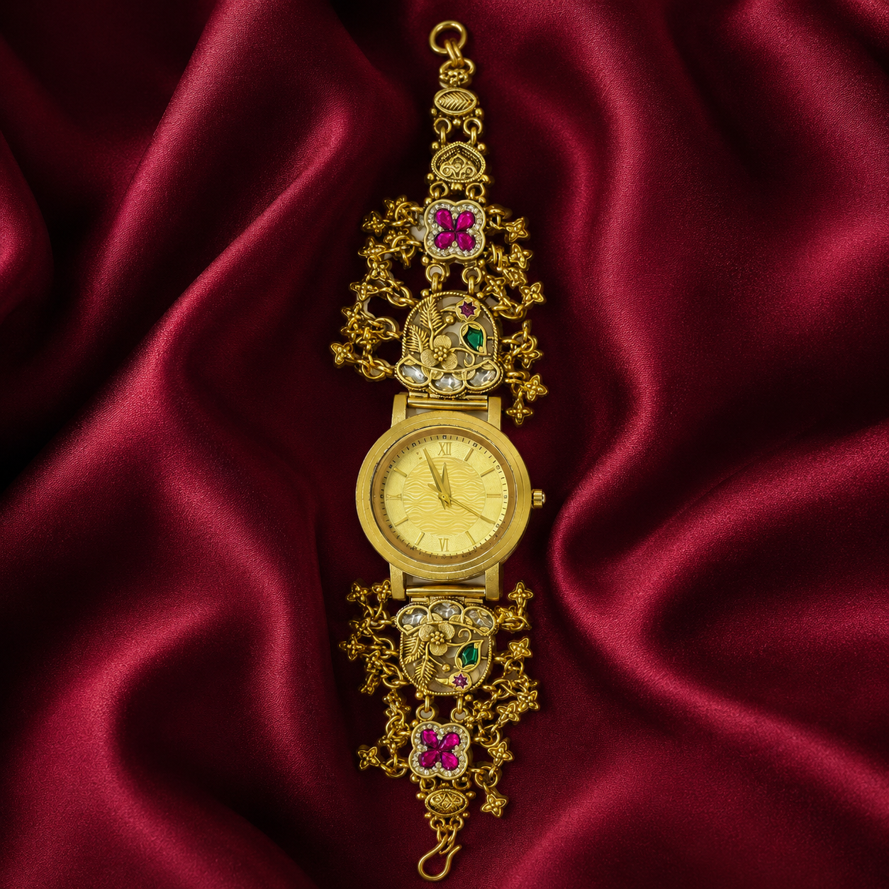 Heritage Floral Square Dial Bridal Watch