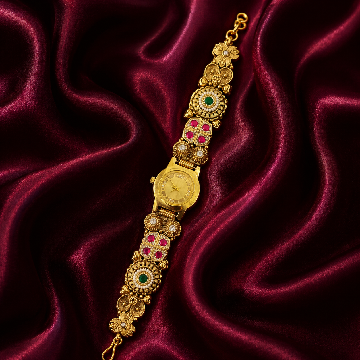 Floral Sunburst Quartz Bridal Watch